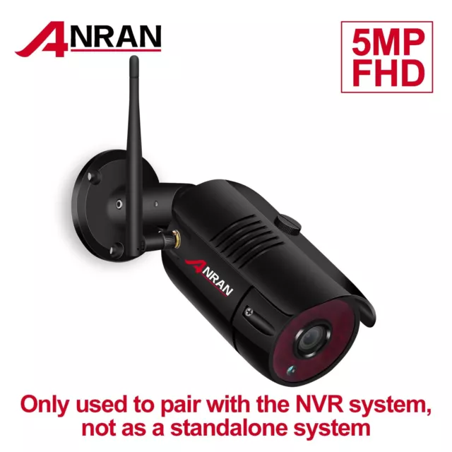 ANRAN Sistema de cámaras de seguridad 5MP WiFi Outdoor CCTV NVR 2TB Disco duro