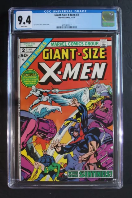 GIANT-SIZE X-MEN #2 NEAL ADAMS #57,58,59 Classic Reprints 1975 HAVOK CGC NM 9.4