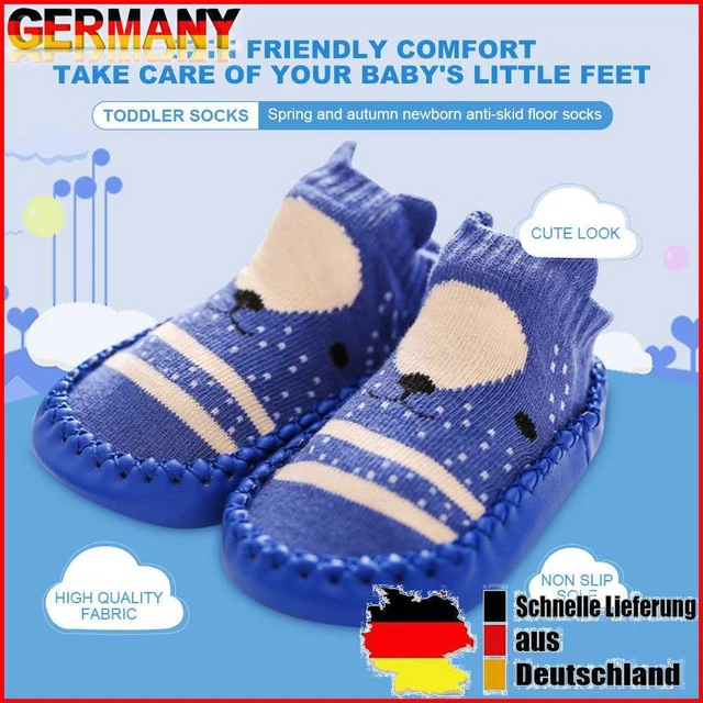 Cartoon Baby Socks Bottom Anti-slip Infant Sock for Toddler (PD2 navy bear)