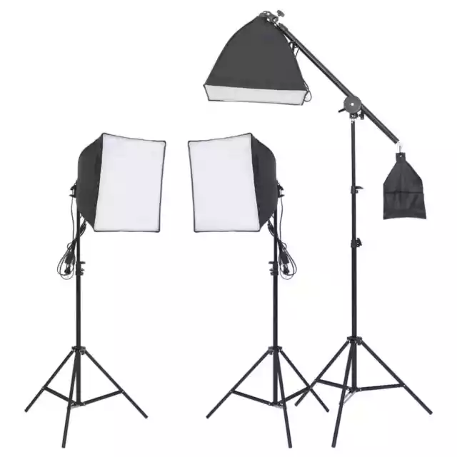 Kit de studio photo avec ensemble d'éclairage vidaXL 2
