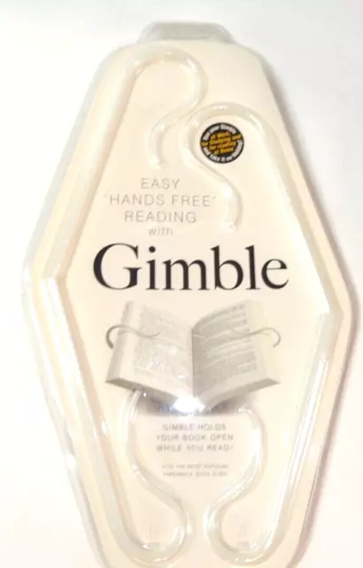 Gimble -The Adjustable Book Holder-  NEW - White -Holds your book while you read