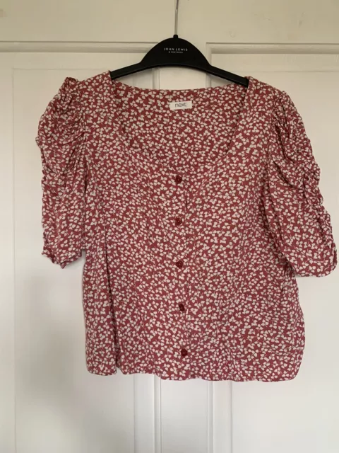 Next Girls Pink Button Blouse Age 12