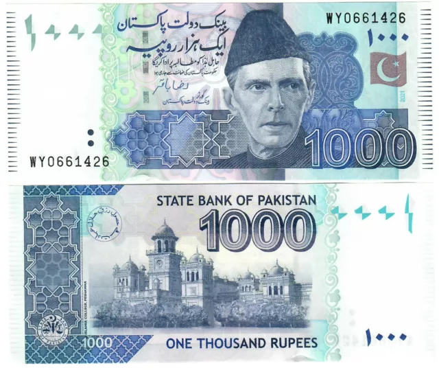 Pakistan 1000 Rupees 2021 UNC