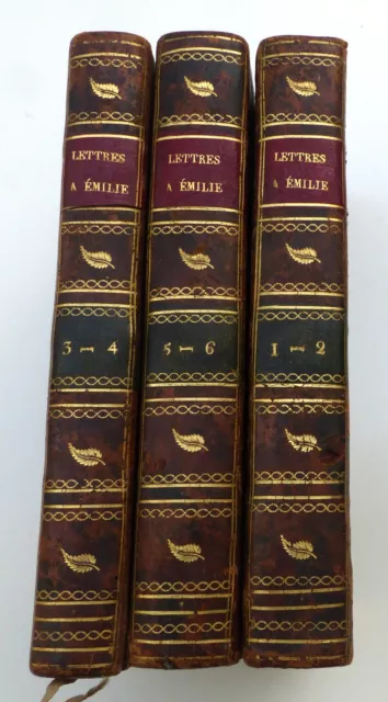 3 volumes 1809 : Lettres à Emilie sur la Mythologie par Demoustier chez Renouard