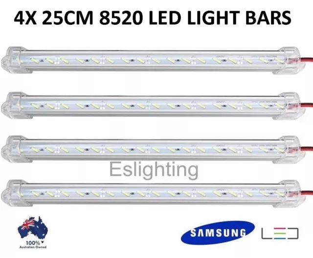 4X 25Cm 12V 8520 Led Strip Light Bar Caravan 4Wd Camping Boat Tent Fishing New