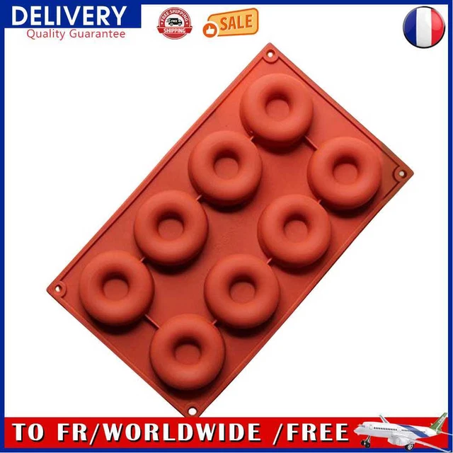 8 Cavity Donut Silicone Soap Fondant Mould DIY Dim Sum Pastry Home Reusable Mold