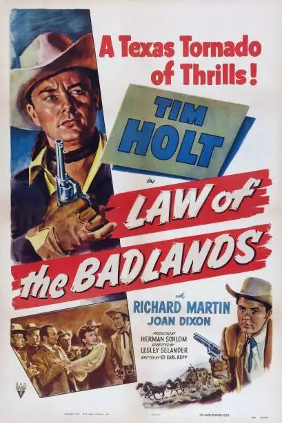 Law Of The Badlands Poster Us Tim Holt Bottom OLD MOVIE PHOTO