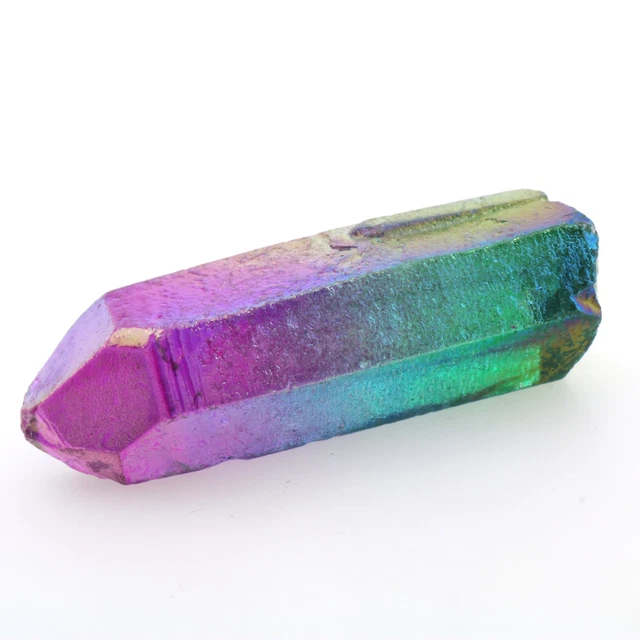 Watermelon Aura Quartz Lemurian Seed 1.6in Terminated Point 60ct Crystal #22