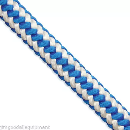 Blue Streak Climbing Rope by Samson,6500 Lb,16 Strand Rope,1/2"x 120'