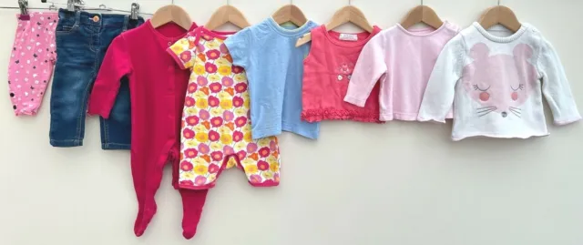 Baby Girls Bundle Of Clothing Age 3-6 Months Mini Club Tu Early Days