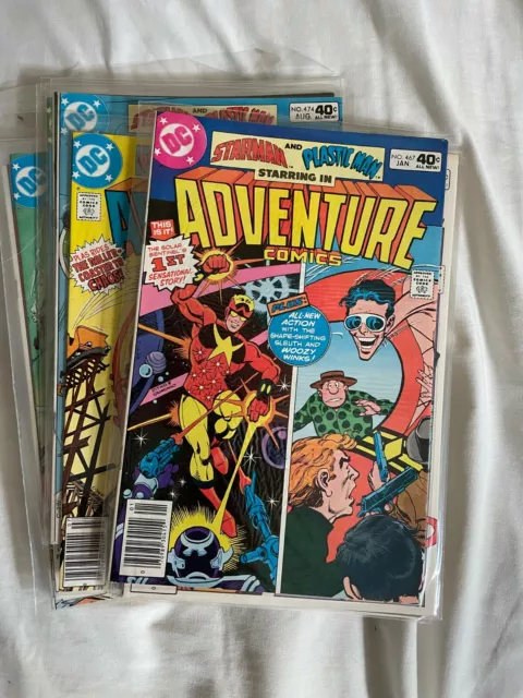 Adventure Comics (DC) #467-482 Starman, Plastic Man, Dial H for Hero, Aquaman