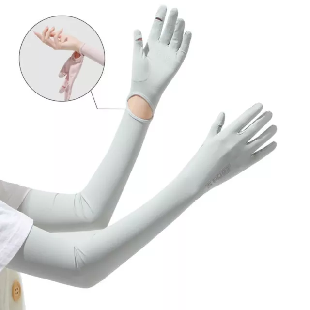 Breathable Sun Protection Sleeves Long Length Arm Glove  Travel Outdoor