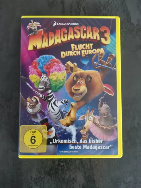 Madagascar 3 Flucht durch Europa DVD Video Dreamworks Film Kinderfilm deutsch