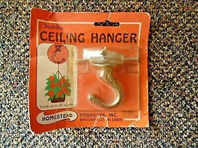 Vintage " NOS " Homestead Jumbo Ceiling Hanger Holds Up To 30 Lbs." GREAT ITEM "