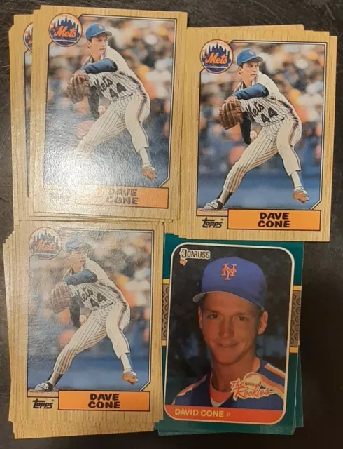 (35) David Dave Cone Lot 1987 (29) Topps Traded (6) Donruss Rookies Rc Mets