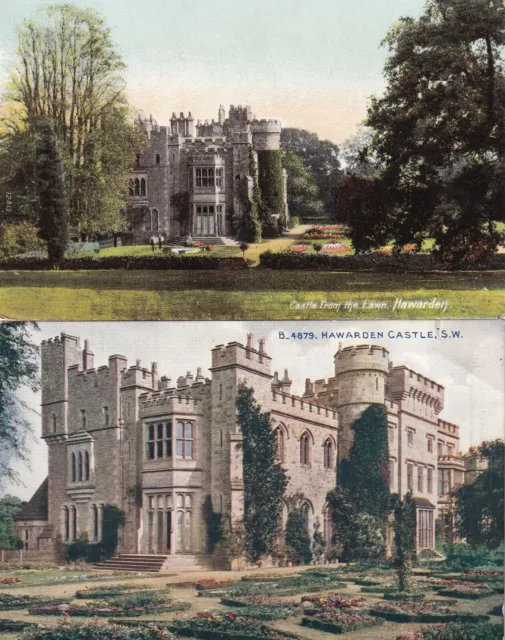 Hawarden Castle Flintshire Gladstone's Estate In Wales - 2 Pc Wrench & Photocrom