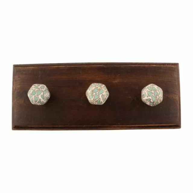 Antique Look Wood Key Hooks Wall Hangers Holders Hanging Coat Towel Clothes