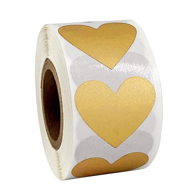300 Stck./Rolle Aufkleber Handgefertigt Backen Etiketten Lebensmittel Scrapbooking Gold