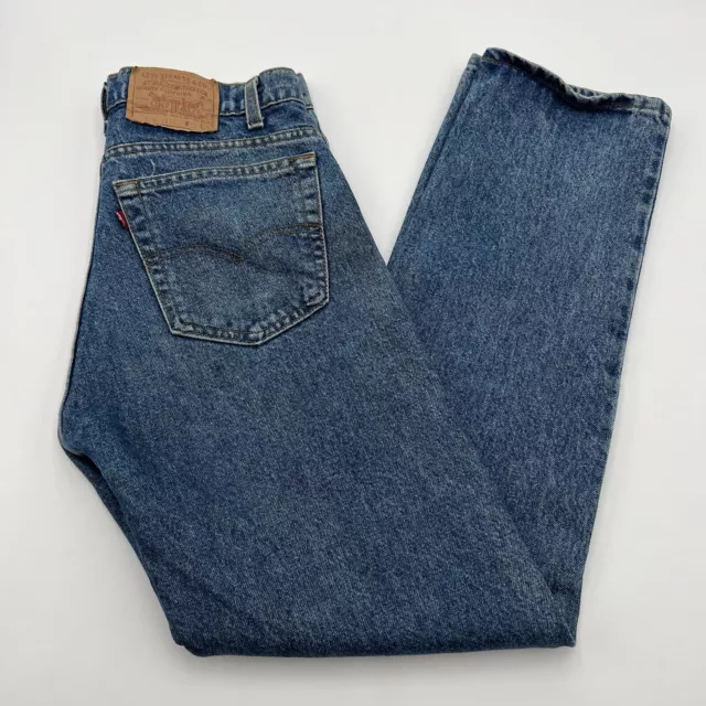 Vintage 80s Men's Levi's 505-0213 Medium Wash Stained Blue Jeans 31x31" USA Made