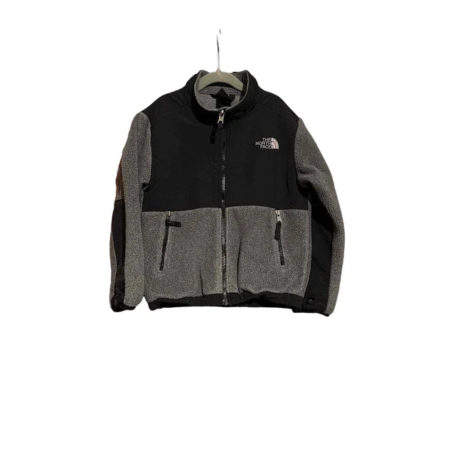 The North Face Kids/Boy's Colorblock Fleece Jacket Long Sleeve Black/Gray SZ XS