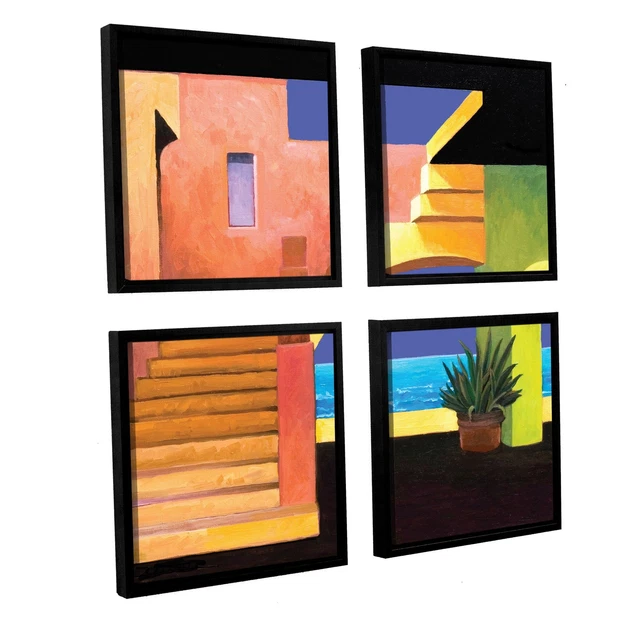 ArtWall Rick Kersten 'Casa Del Mar' 4 Piece Floater Framed  Extra Large