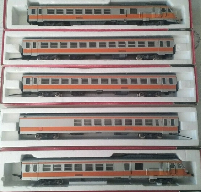 JOUEF HO 1/87 RTG turbotrain rame complète AMTRAK US train diesel rare no SNCF EUR 180,00 - FR