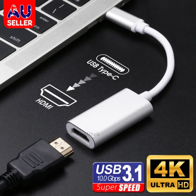 USB-C to HDMI Adapter 4k 30Hz Converter Cable For iPhone 15 Pro Max MacBook iPad