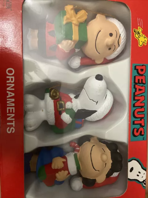 Vintage Peanuts Snoopy Lucy Charlie Brown marching band ornaments