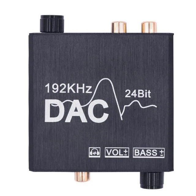 192kHz Digital Optical Coaxial Toslink to Analog RCA L/R Audio Converter Adapter
