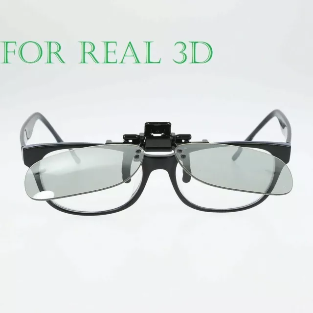 Real 3D Glasses Clip On For 3D Viewing Home Cinemas Movies and Pubs showcase