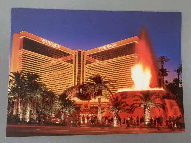 Vintage The Mirage Hotel Casino Las Vegas Nevada Postcard Unposted Volcano Vtg