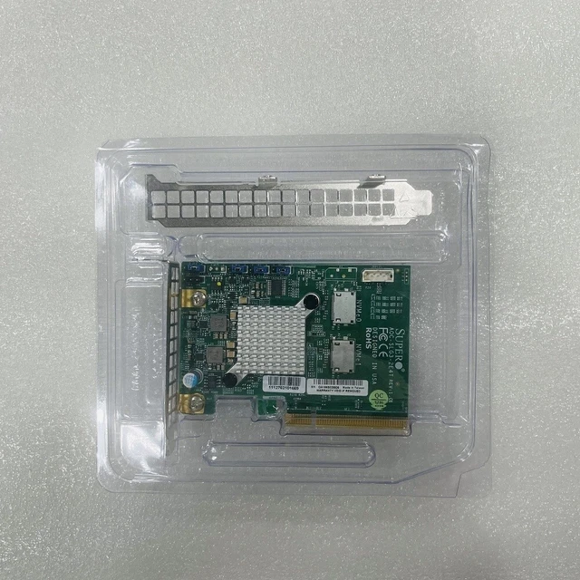 Supermicro Dual NVMe M.2 PCI-E 3.0 x8 Low Profile Expansion Card Supermicro Dual NVMe M.2 PCI-E 3.0 x8 Low Profile Expansion Card
