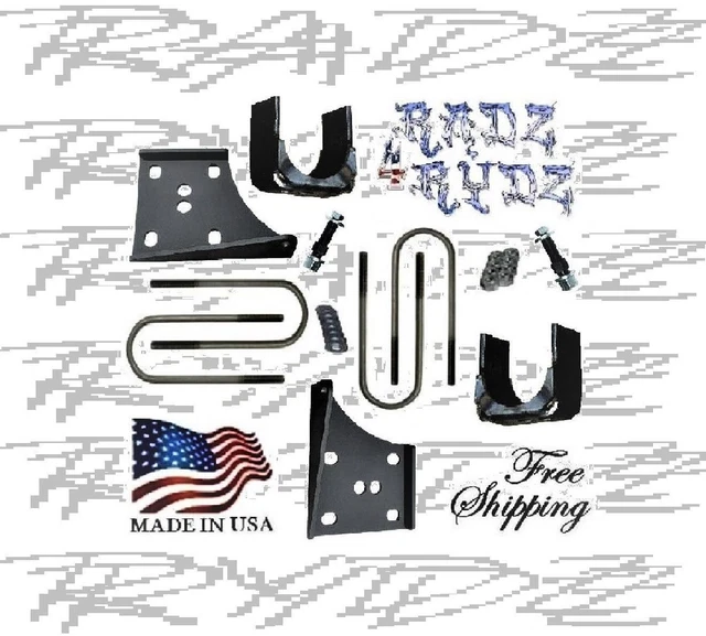 19721993 DODGE RAM D100 D150 6" Drop Axle Flip Shock Relocater Kit