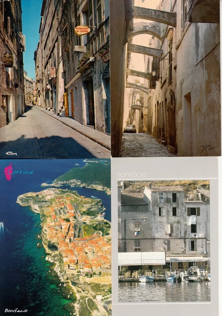 Lot de 4 cartes postales BONIFACIO CORSE 1