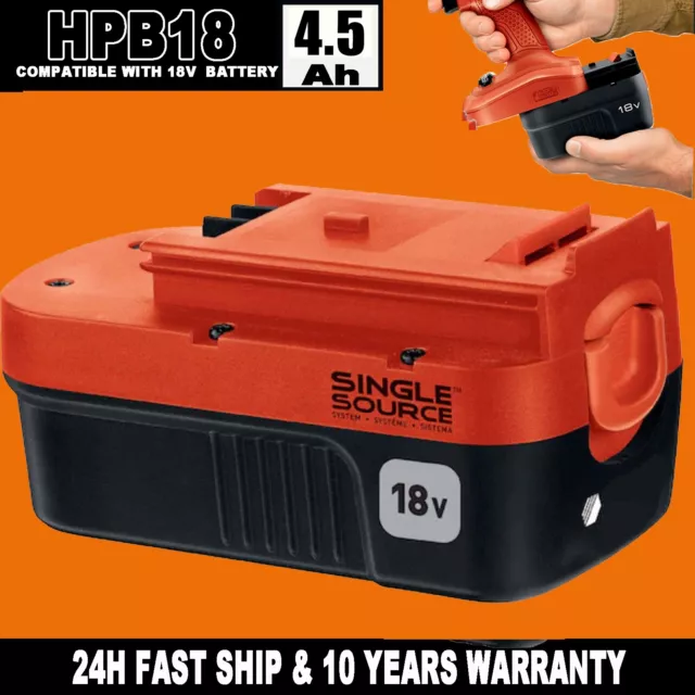 4.5Ah HPB18-OPE 18 Volt Battery or Charger for Black+Decker 18V