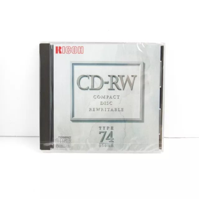 CD-RW 20 RICOH  74 Min 650 MB - Recordable Rewritable CD Disc Set 5 2