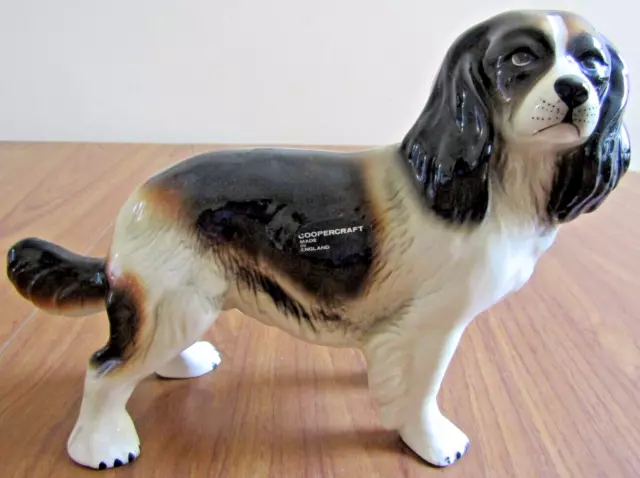 COOPERCRAFT, Vintage CAVALIER KING CHARLES SPANIEL model, 16x21cm, label, new UK
