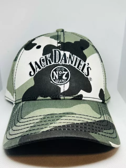 Jack Daniels Hat Men OSFM Beltback Adjustable Old No. 7 Camo Cap