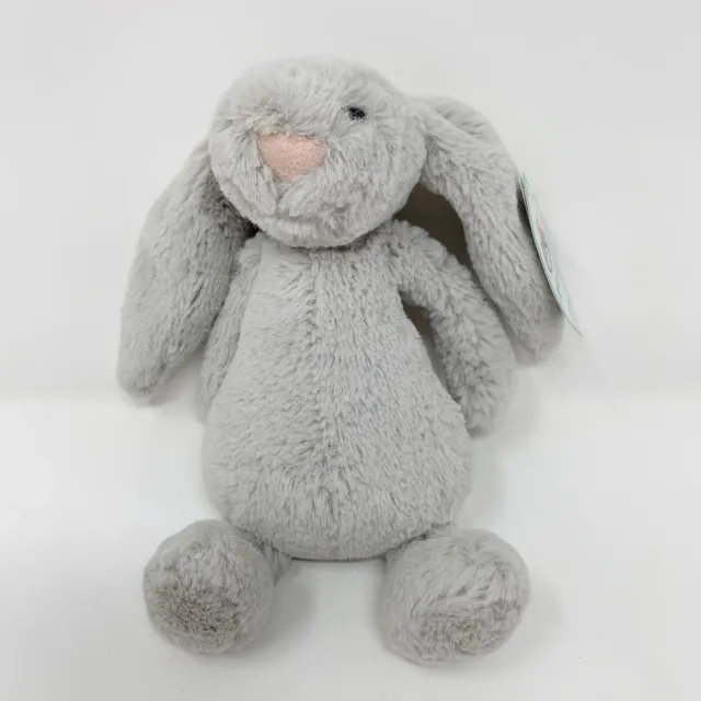 Jellycat Small Bashful Grey Bunny Rabbit 8" Plush with tag no bag