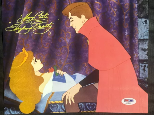 MARY COSTA HAND SIGNED 8x10 PHOTO VOICE PRINCESS AURORA SLEEPING BEAUTY PSA/DNA