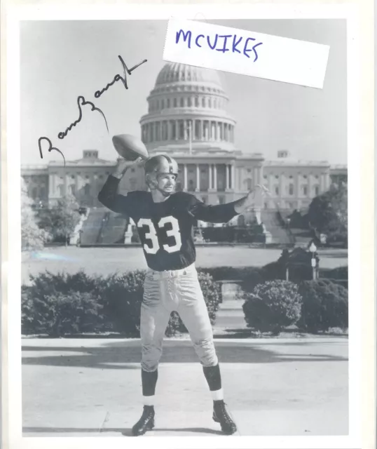 Photo dédicacée signée Sammy Baugh Washington Redskins 8x10 COA DÉCÉDÉ