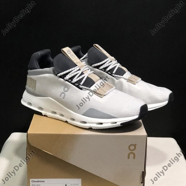 NEW Women/s Men On Cloudnova Running Shoes White Sand - Breathable & Comfortable