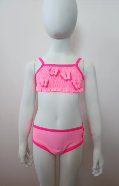 Target Baby Resortwear Girls Pink Butterfly 2 Piece Bikini Bathers Size 00 New