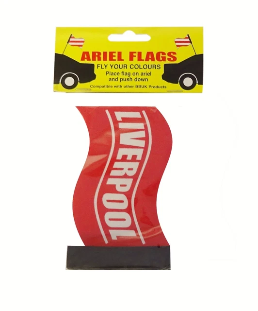 LIVERPOOL FLAG CAR Antenna Aerial Topper Flag / Dash Board Flag £2.99