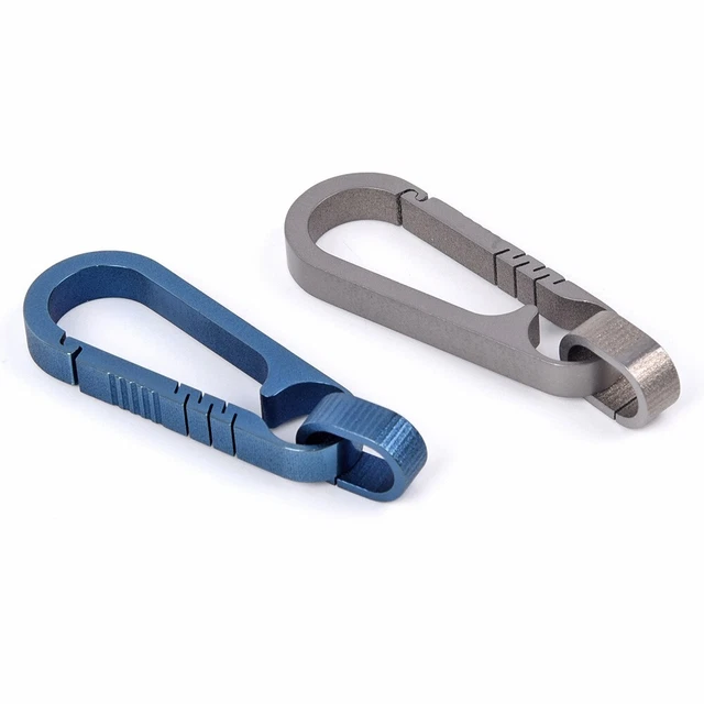 Mousqueton En Alliage De Titane TC4 - Forme D, 5.5 Cm - Charge 25 Kg - Porte-clés Lourd Et Résistant