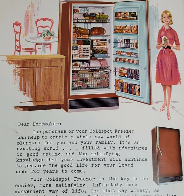 SEARS COLDSPOT CHEST Upright Freezer 1964 Manual General Instruction