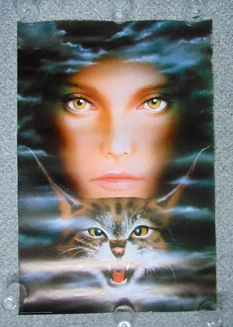 1982 Athena Poster 307254 Wildcat By Airbrush Artist Pete Kelly 89 x 60cm