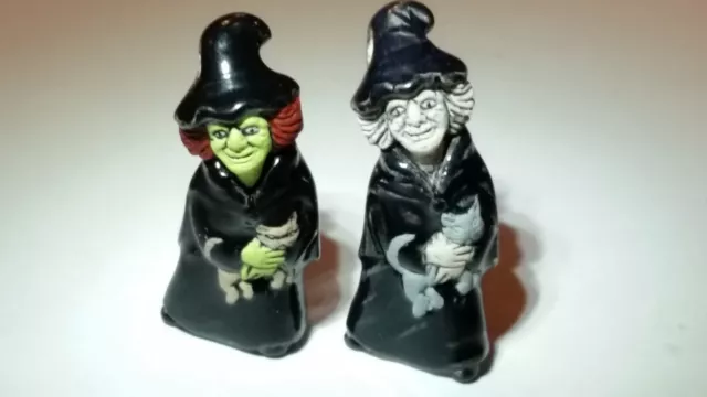 Peruvian Ceramic Black Witch with Cat Halloween Bead Single or Lot 5 or 10 DIY