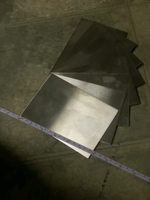 stainless steel sheet 4 pieces 24 gage 6" x 4"+- metal plate 430 welding tig mig