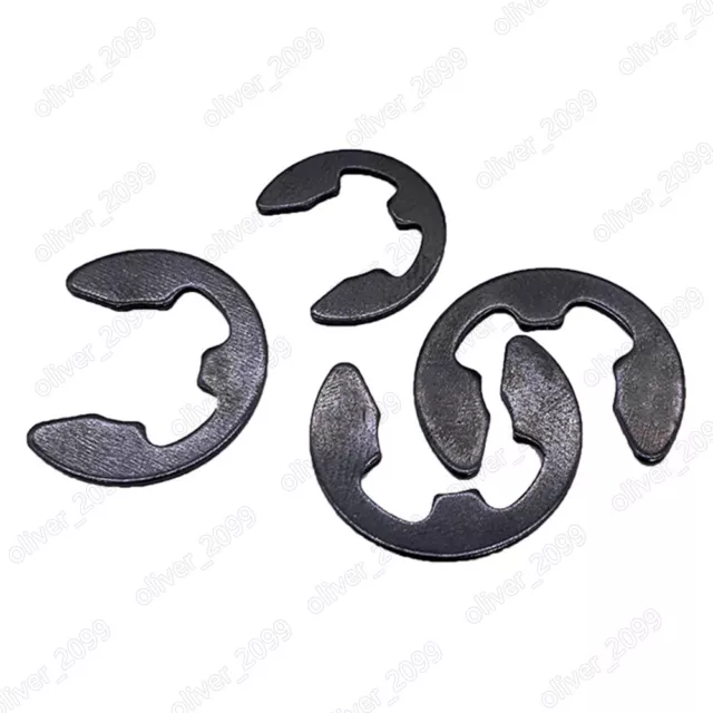 65MN Black Steel External E Retaining Washers for Shafts E Rings Φ1.2mm - Φ15mm